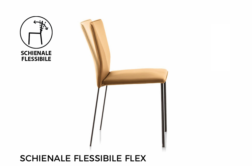 Sedie di design con schienale flessibile